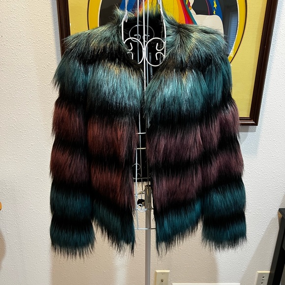 Unreal Fur Multicolor Teddy Jacket - Picture 3 of 4